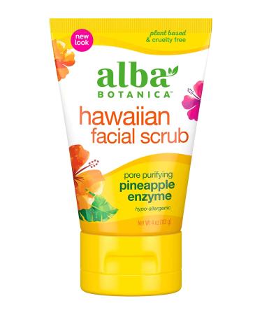 Alba Botanica Natural Hawaiian Facial Scrub Pineapple Enzyme 4 oz (113 g)