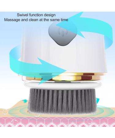 Electronic Facial Exfoliator Dual Head Rechargeable IPX7 Silicone Waterproof Electric Scrubber 2 Gears for Daily Life Cleansing - Buy Online on GoSupps.com