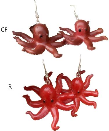 Feyley Eight-Armed Octopus Earrings | Punk Hip-Hop Resin Drop Earrings | Statement Jewelry Gift for Women & Girls - Buy Online on GoSupps.com