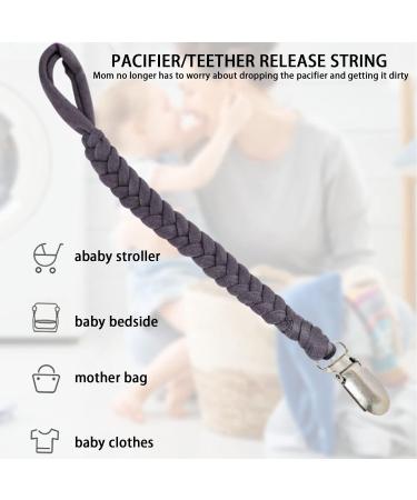 DKDDSSS 4PCS Pacifier Chain - Cotton Pacifier Strap & Clip for Boys & Girls | Secure & Stylish Baby Essentials - Buy Online on GoSupps.com