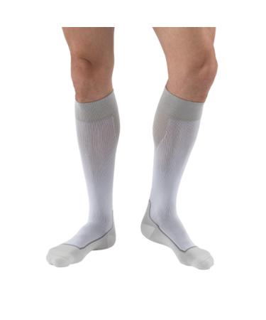 JOBST 7529001 BSN Medical Compression Sock Knee High 20-30mmHg Closed Toe Medium White/Grey White Medium
