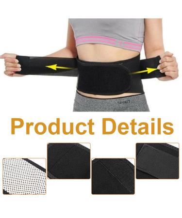 Tnsray Back Bandage - Relief & Support for Men & Women | Breathable Back Belt Heat Therapy & Lumbar Support (110cm) - Buy Online on GoSupps.com