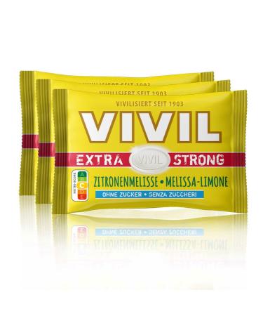 VIVIL Extra Strong Lemon Balm Pastilles | 5 x 3 Pack | Sugar-Free Vegan | Intense Lemon Flavor | 15 x 25g - Buy Online on GoSupps.com