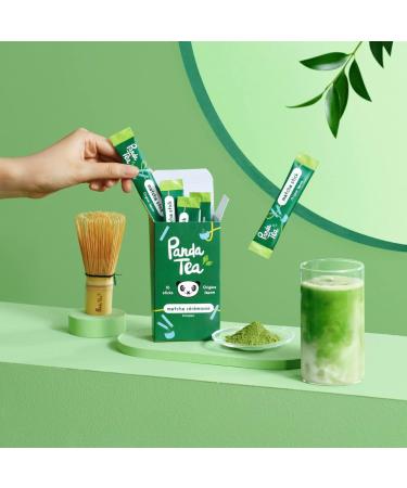  Panda Tea Panda Tea Organic Ceremony Matcha Tea | Japanese Origin | 10 Sticks of Green Tea Powder Ideal For Your Drinks - Buy Online on GoSupps.com