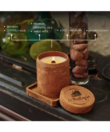 Buy Youth Scented Soy Candle - Peppermint Rose Absolute & Cypress Essential Oils | 6.5oz - 48 Hours Aromatherapy Stress Relief Fall Scents - Buy Online on GoSupps.com