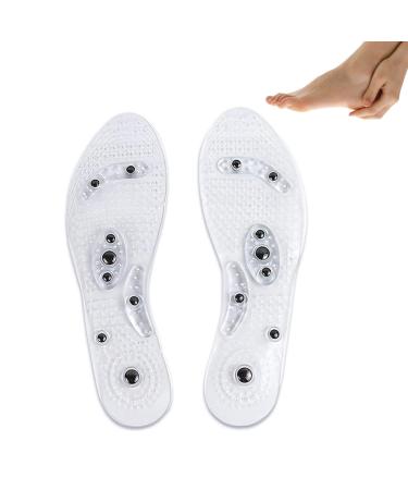 Magnetic Insoles Acupressure Magnetic Massage Insoles Reflexology Blood Circulation Physiotherapy Foot Massage Relaxation Shoe-Pad for Men & Women Multicolor 29cm (W9.5/M8-W14/M12)