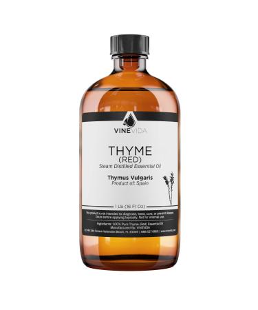 VINEVIDA Red Thyme Essential Oil 16 oz - Undiluted Red Thyme Oil 16 oz - Red Thyme Candle Oil Scent - DIY Candle Scents for Candlemaking - Bulk Essential Oil for Soap Making Safe for Skin