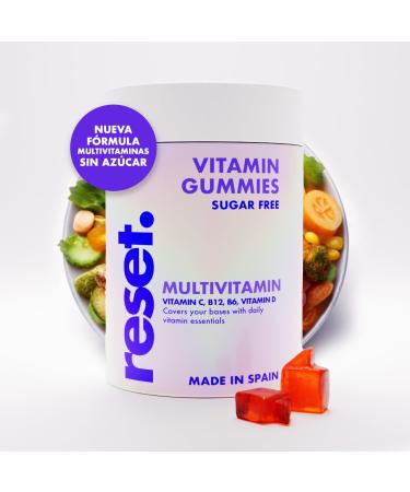 RESET LABS SL Multivitamin gummy bears 60 gummy bears 1 month daily vitamins physical and mental energy multivitamins and rubber minerals vegan sugarfree glutenfree Reset