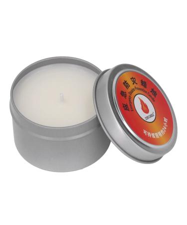 Emergency Candle, 24 Hours Waterproof Camping Outdoor Survival Candle with Natural Floral and Honey Smells Slow Burn Beeswax Wax Camping Candle for Emergency, Camping, Hiking, Essential(Silver)