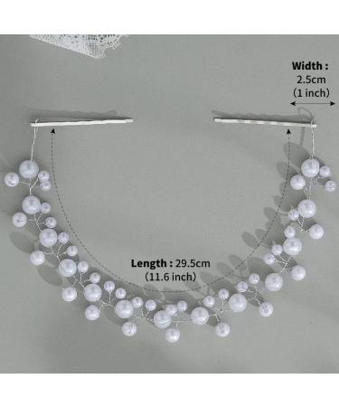 ISLHJDD Pearl Headband Bride Wedding Hair Vine Pearl Hair Accessories Bridal Hair Clip Bridal Headband Headpiece for Women and Girls - Buy Online on GoSupps.com