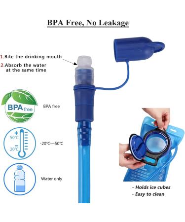TTIAISHLE 2L Drinking Bag - Ultimate Water Backpack for Hiking Cycling Running & Skiing - Upgraded Dark Black Bladder - Buy Online on GoSupps.com