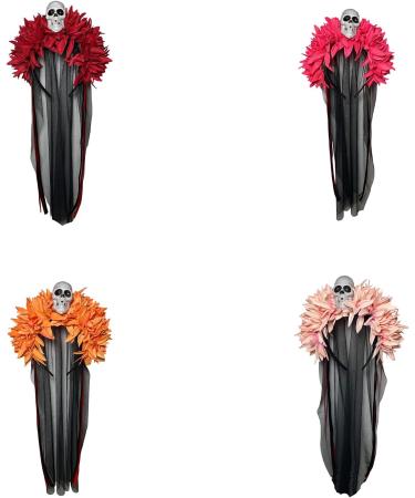 amangul Halloween Long Lace Skull Headband Decorative Headdress Ornament for Adults Women Teenager Girl Costume(Pink) - Buy Online on GoSupps.com