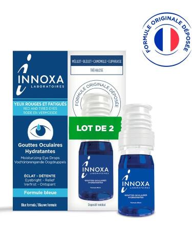 Innoxa Blue Formula Eye Drops | Relieve Red Dry & Tired Eyes | Sterile & Preservative-Free | 2x10ml - International Shipping Available - Buy Online on GoSupps.com
