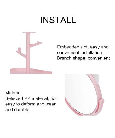 Cat Ear Makeup Mirror with Adjustable Stand - Pink | Vanity Mirror with Jewelry Storage for Home & Salon - Buy Online on GoSupps.com