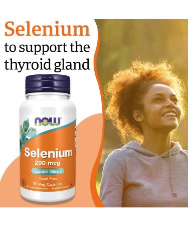 Now Foods Selenium 200mcg 90 Vegan Capsules - Lab-Tested Trace Element - Gluten Free - SOYA Free - Vegetarian - Buy Online on GoSupps.com