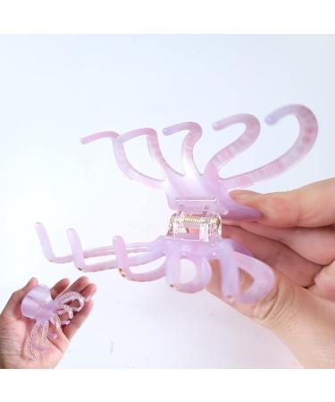 Shell Jaw Clip Hair Claw Clip Acetate Hair Clips Marble Pattern Hairpins Big Claw Clips for Women Beach Hair Accessories Mermaid Costume Accessories (3pcs B) - Buy Online on GoSupps.com