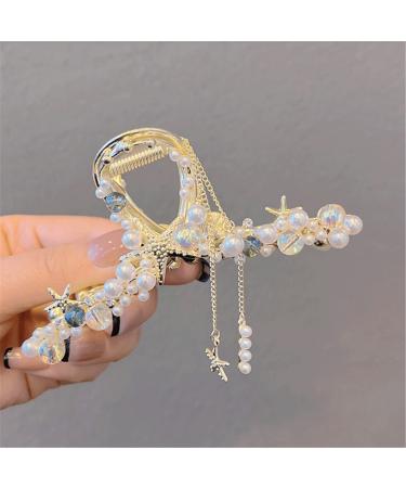 Hair Claw Starfish Pearl Hair Clips Women Tassel Hairpin Large Shark Clip Headwear Hair Accessories 1