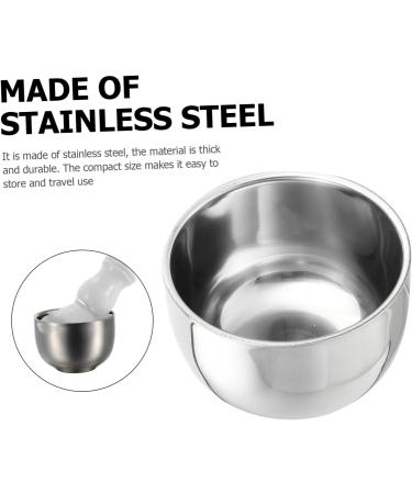 Angoily 6-Pack Stainless Steel Shaving Soak Soap Mixing Bowl - Perfect Gift for Men s Razor Shaving Foam - Durable Ceramic Shell - 7.4x7.4cm - Buy Online on GoSupps.com