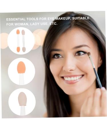 Baluue 50pcs Two-color Eyeshadow Brush Sponge Eyeshadow Brushes Woman Makeup Tools Plastic Handle White - Buy Online on GoSupps.com