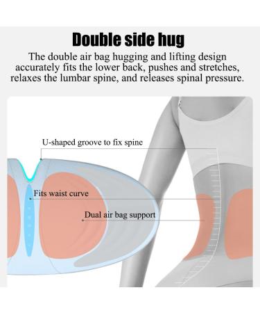 RKXKJ Adjustable Backrest & Waist Pulling Device - Dynamic Stretching with Double Air Bags for Lumbar Spine Relief | International Shipping - Buy Online on GoSupps.com