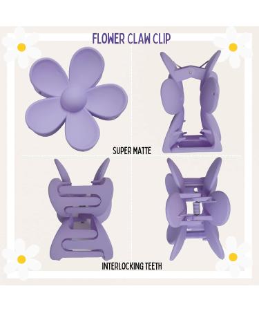 12 Pcs Large Flower Claw Clip Set | Matte Thick Cute Hair Claw Clip for Women Girls - Solid Colors | Hair Accessories by MLMOMVME - Buy Online on GoSupps.com