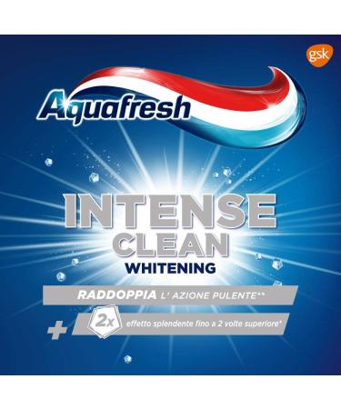 Aquafresh Intense Clean Whitening - Deep Teeth Cleaning & Whitening (Pack of 12 x 75ml) | Best International Shipping - Buy Online on GoSupps.com