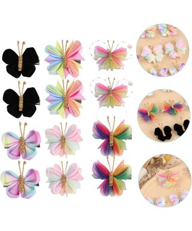 Beaupretty 12 Pairs Hair Barrettes Mini Hair Claw Clips Hair Accessories Hair Small Clips Pink Bows for Hair Clips for Hair Pin Fabric Child Little Girl Issue Card - Buy Online on GoSupps.com