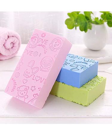 3pcs Ultra Soft Exfoliating Sponge Bath Sponge for Kids and Adult Shower Dead PVA Skin Sponge Remover for Bathroom Body Cleansing Supplies