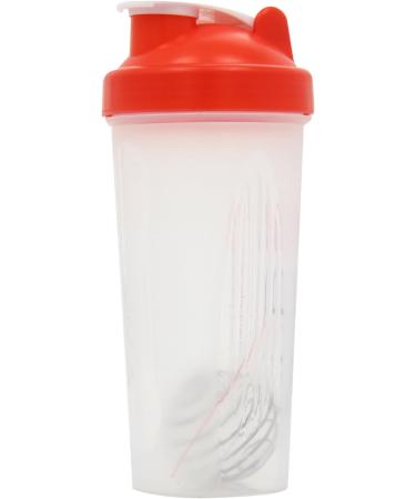 PhD Nutrition Mixball Shaker Shaker for Protein Shakes Wire Mixball Whisk Red Non-Drip Screw Lid Transparent Colour 600 ml - Buy Online on GoSupps.com