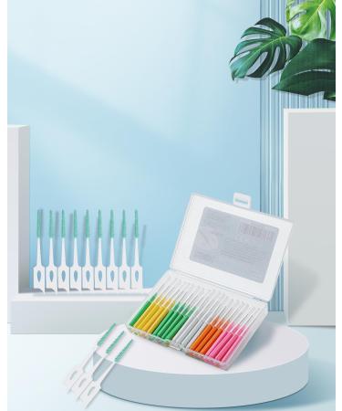 Soft Braces Brush Set - 70 PCS Interdental Brushes & 50 PCS Tooth Picks for Oral Care | Flossing & Disposable Toothpicks | Vibrant Colors | International Shipping Available - Buy Online on GoSupps.com