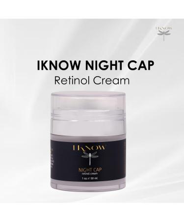 IKNOW NIGHT CAP Retinol Cream - Pro-Aging Night Cream for Wrinkle Reduction & Skin Rejuvenation (1oz) - Hydrating Overnight Moisturizer for Youthful Skin - Buy Online on GoSupps.com