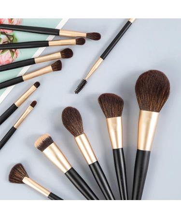 Buy Black Gold 12 Point Makeup Brush Set | Soft Powder & Sculpting Brushes for Flawless Makeup - International Shipping Available - Buy Online on GoSupps.com