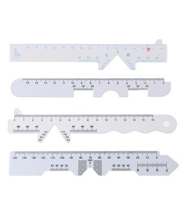 fatteryu 4 Types White Straight Edge PD Ruler Pupil Distance Rulers