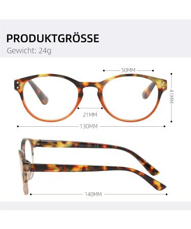 ZENOTTIC Lightweight Tortoiseshell Reading Glasses for Men & Women - Durable Stylish Design Elastic Temples - 1.25x Magnification - Buy Online on GoSupps.com