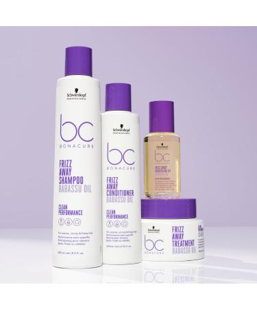 Schwarzkopf Professional Bonacure Frizz Away Treatment Hair Mask Frizzy Hair Vegan Care Complex With Babassu Oil Frizz Control Nourishing Detangling 200 ml - Buy Online on GoSupps.com