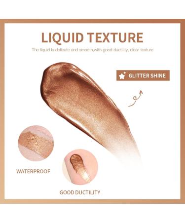 Face Body Highlighter - 2.4oz Liquid Face Highlight Waterproof Pearlescent Shades Long Lasting Bronzer Facial Outline Trimmer for Leg Shakven 4# - Buy Online on GoSupps.com