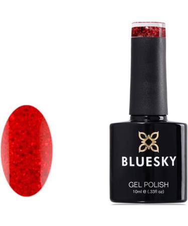 Bluesky Nail Gel Polish RED SANTAS RED DREAM Sparkly Christmas Red UV LED Soak Off - Buy Online on GoSupps.com