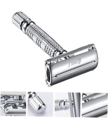 Frcolor 3-in-1 Manual Razor - Butterfly Open Safety Razor for Men | Double-Edged Face & Beard Shaving Tool - International Shipping Available - Buy Online on GoSupps.com