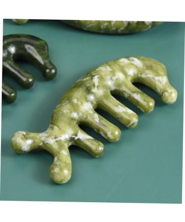 Moluckfu Jade Massage Comb | Premium Body & Scalp Massager | Handcrafted Jade Massage Device for Relaxation - Buy Online on GoSupps.com