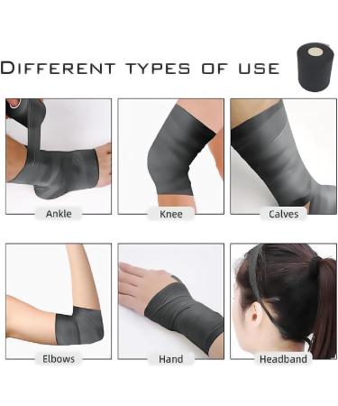 Prewrap Athletic Tape Set of 4 - Black Sports Bandage for Ankle Knee & Wrists | Ideal Grip Tape for Hockey & Sports - Buy Online on GoSupps.com