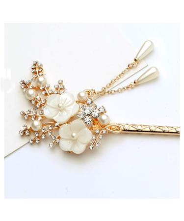 Vintage Rhinestone Pearl Flower Hair Chopsticks - 2 Pcs Chinese Hairpins for Stylish Updos & Hair Accessories - Buy Online on GoSupps.com