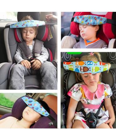 ZYNQACC Baby Car Seat Head Support 2PCS - Toddler Safety Sleep Nap Aid Positioner Strap Belt for Kids (Blue) - Buy Online on GoSupps.com