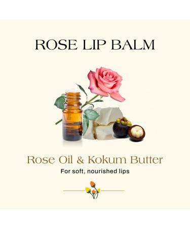 Ashpveda Ayurvedic Rose Petal Lip Balm For Dry & Chapped Lips With Kokum Fruit Rose Flowers and Almond Oil | Lip UV Protection & Nourishment | Lip Balm with SPF for Soft Pink Lips - Buy Online on GoSupps.com