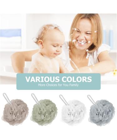 Extra Large Shower Puff Loofah 4 Pcs Bath Sponge Set - Body Scrubber for Exfoliation and Cleaning - 4 Color Options - 60g/PCS - Buy Online on GoSupps.com
