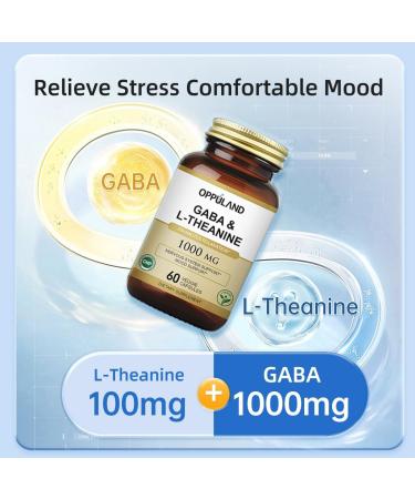 oppuland GABA & L-Theanine - Promotes Relaxation | Nervous System Support | Mood Support -60 Veggie Capsules - Buy Online on GoSupps.com