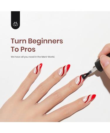 Beetles Gel Nail Polish Set - Black White Red Gel Polish Kit for Fall Winter Manicures | Soak Off, Nail Lamp Included | DIY at Home Beauty Gift for Women - Buy Online on GoSupps.com