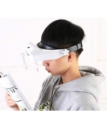 Lighted Head Magnifying Glasses Visor Headset with Light Headband Magnifier Loupe Hands-Free for Close Work Crafts Reading Repair Jewelry 5 Interchangeable Lenses - Buy Online on GoSupps.com