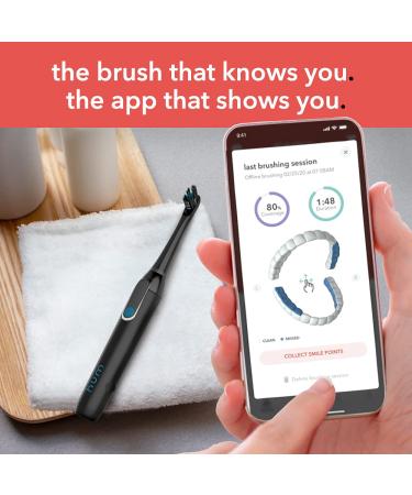 Colgate hum Black Electric Toothbrush Starter Kit with Travel Case and Extra Refill Head - Rechargeable Smart Sonic Toothbrush for Adults - Amazon Exclusive - Buy Online on GoSupps.com