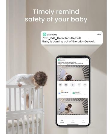 Simshine Baby Monitor - Wi-Fi HD Video Camera with Crying Detection & Sleep Analytics | Two-Way Audio | AI Snapshot & Playback | No Monthly Fee - Buy Online on GoSupps.com