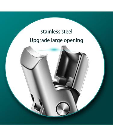 Nail Clippers with Catcher Wide Jaw Opening Anti Splash Nail Clippers Stainless Steel Nail Cutter with Sharp Curved Cutter and Storage Box for Men Women Nail Trimmer Manicure Tools - Buy Online on GoSupps.com